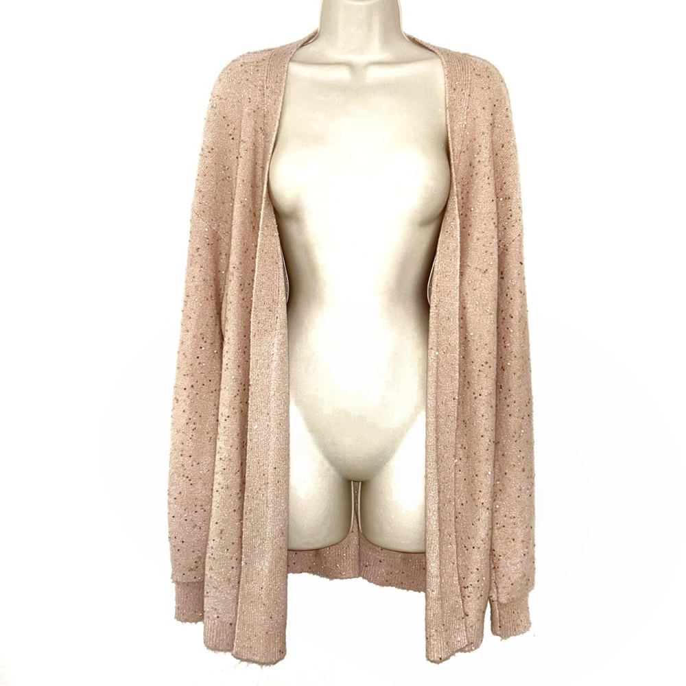 Express Light Pink and Gold Cardigan